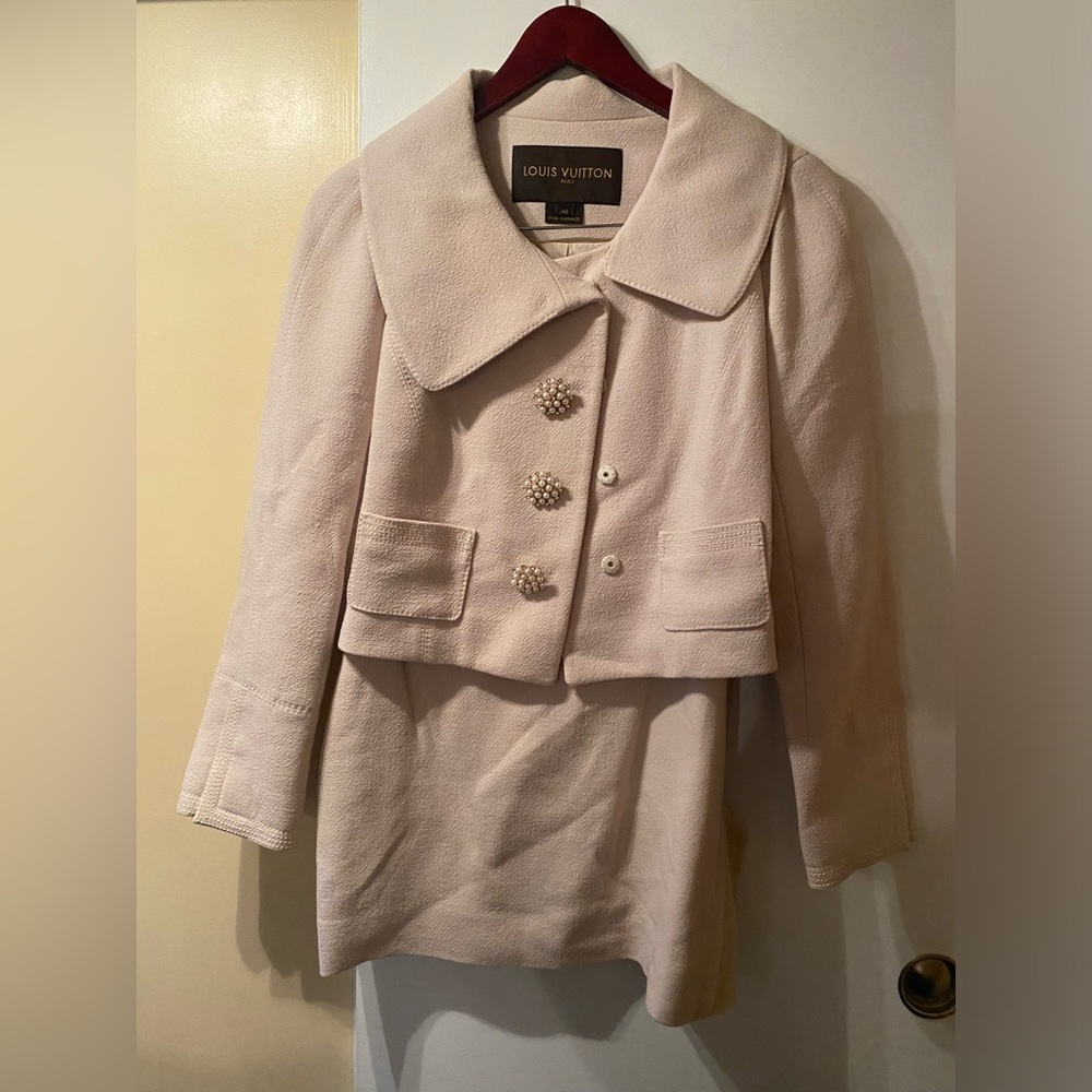 Cream Louis Vuitton suit set